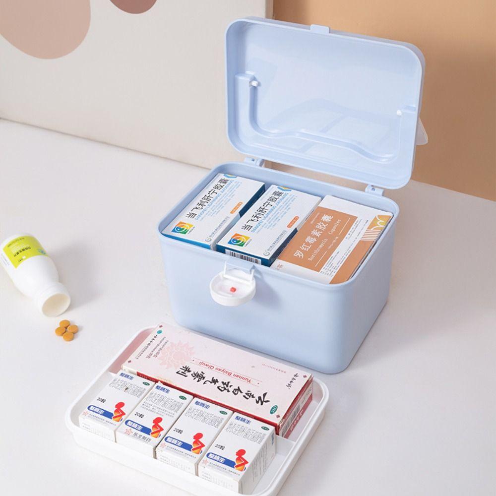 Large Capacity Medicine Storage Box with Handle Medicine Case Emergency Box  Household Nursing