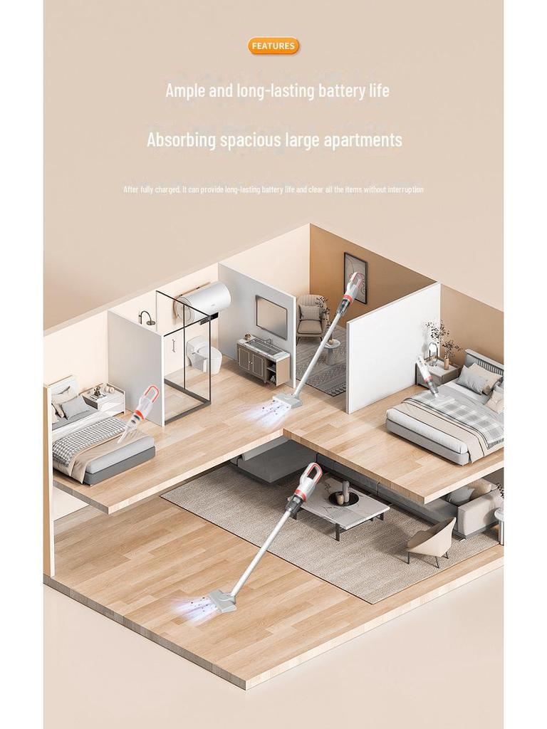 Yangzi Handheld Wireless Vacuum Cleaner - Portable, High Suction Dust Remover