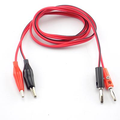 1 Pair Alligator Clip To AV 4mm Banana Plug Electrical Clamp Test Cable Lead Connectors for Multimeter Test Leads