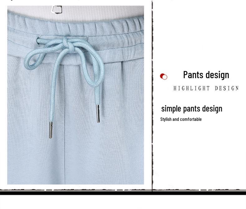 Women's Spring & Autumn 2025 Fashionable Casual Sportswear Set: Loose Sweatshirt & Wide-Leg Pants Two-Piece 