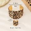 Exaggerated Personality Leopard Print Geometric Irregular Bracelet Ring Set for Women Suitable for Parties and Streets