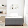 Platform Bed Frame Light Grey 120 x 190 cm Corduroy Fabric