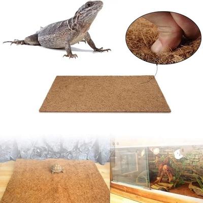 Natural Coco Fiber Pet Coir Mat Coconut Fiber Reptile Carpet for Lizards Turtles Snakes Iguana, Gecko, Bearded Dragon, Tortoises