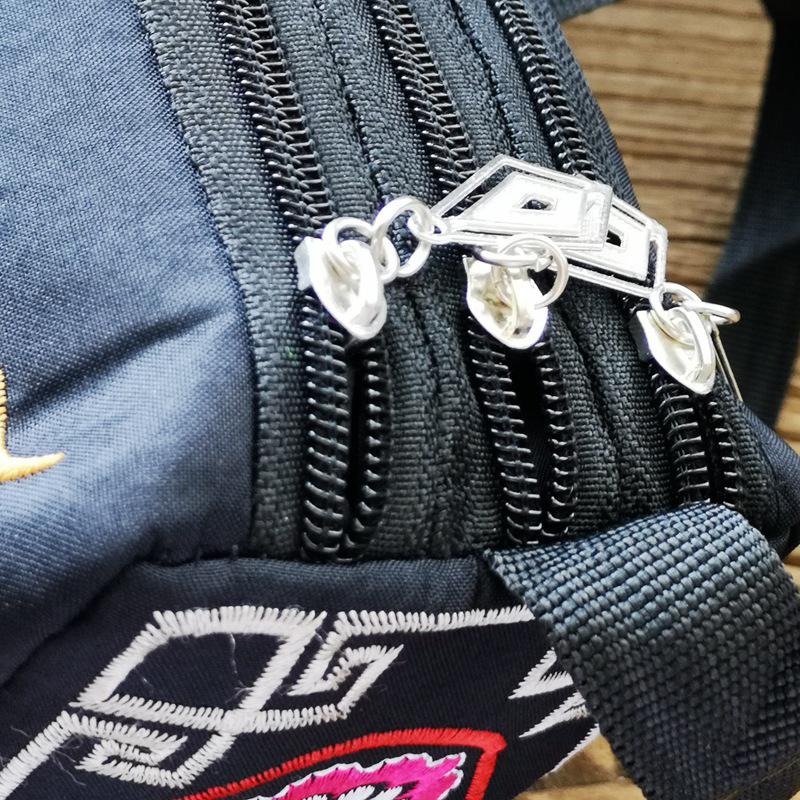 Yogodlns Taška přes rameno v etnickém stylu Yunnan Vyšívaná květinová taška Plátěná taška Volný čas Jednoduchá dámská třívrstvá taška přes rameno