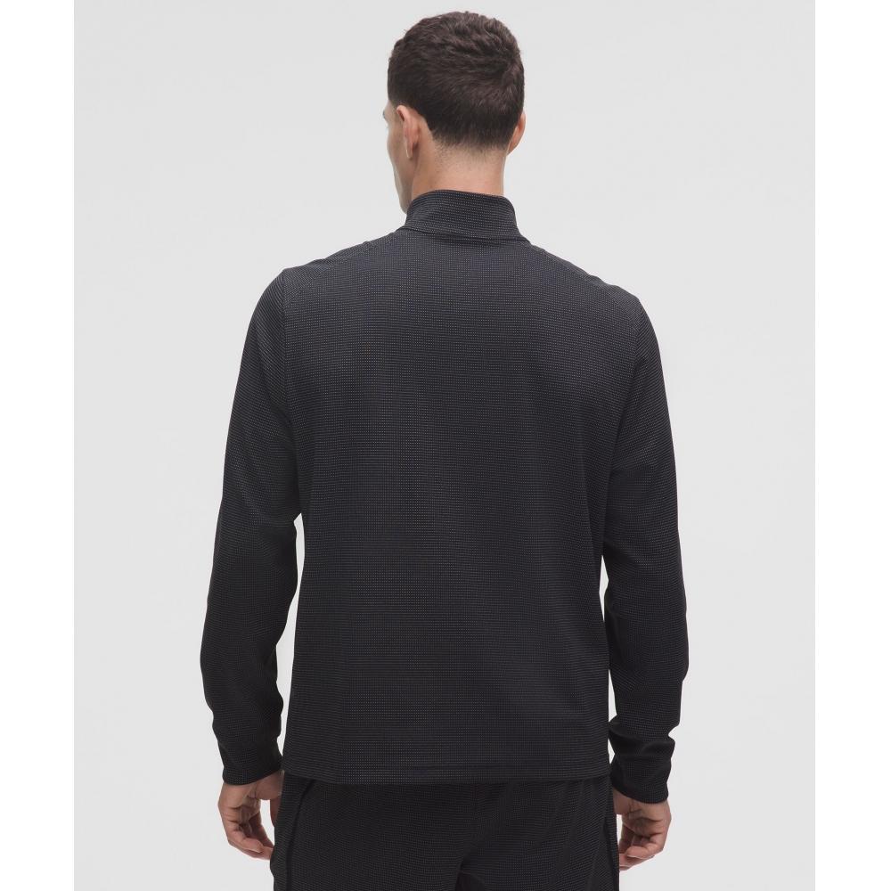 Lululemon Reflective Knit Running Half Zip White Black