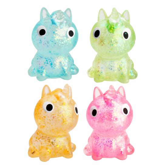Clear Glitter Horse Squeeze Toy Anxiety Relief Stress Sugar Ball Soft Stretchy Horse Sensory Pinch Toy Home Office Relaxation Tool