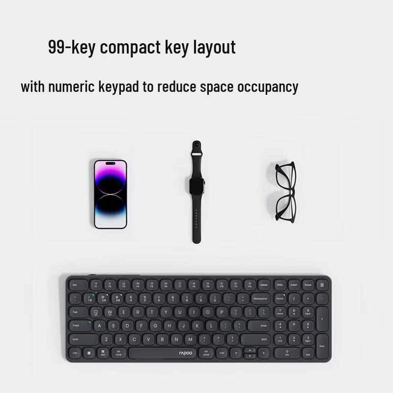 Rapoo 99-Key Multi-Mode Wireless Keyboard and Mouse Set