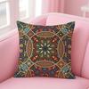 Bohemian Ethnic Decorative Cushion Cover Linen Pillowcase Cover Soft Decor for Sofa Home Room