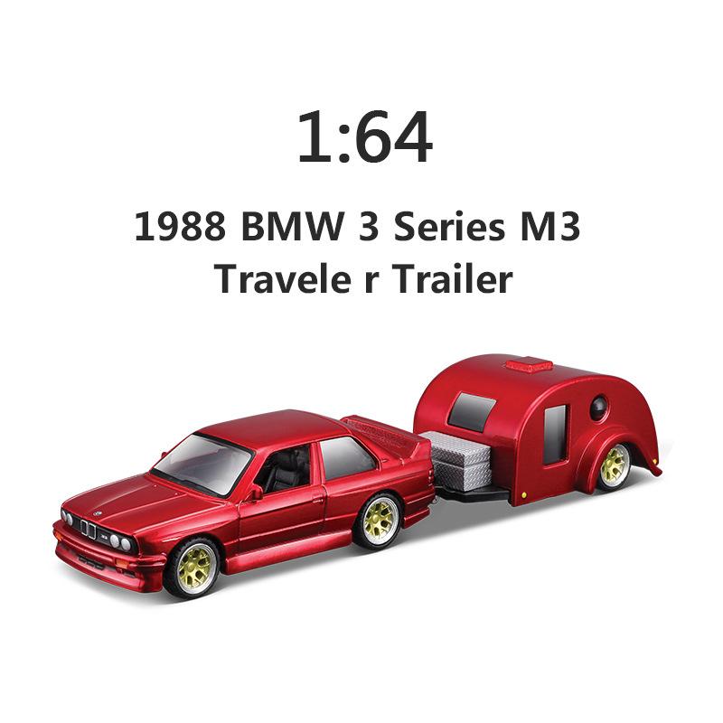 

1:64 Scale Alloy Volkswagen Van Samba Alameda Trailer Car Model Toy Car Featuring a Pull-Back Mechanism And Opening Doors Birthday Gift for Boys