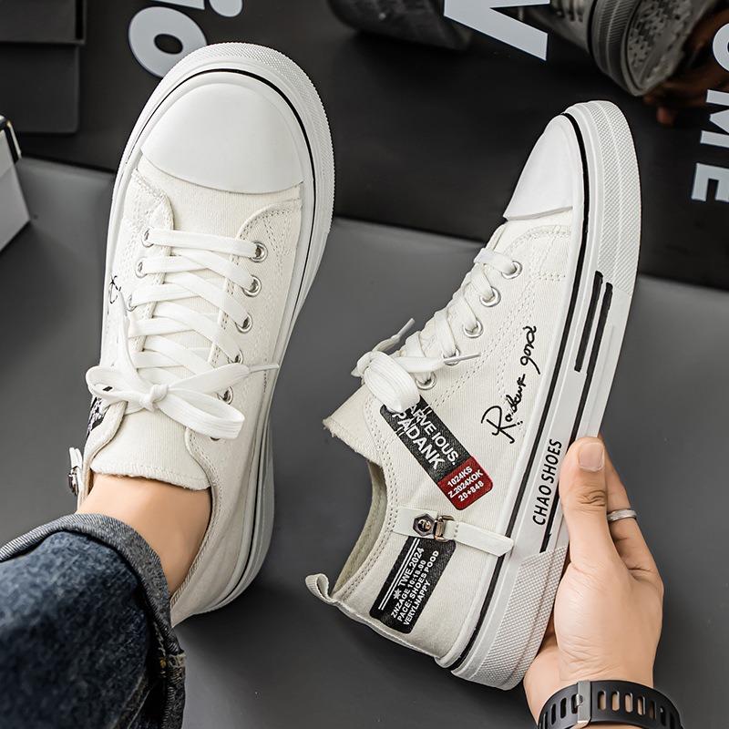 Classics Men's Canvas Shoes 2025 New Casual Shoes Men's Lace Up Vulcanized Shoe Fashion Street Skateboard Shoes Low Cut Sneakers