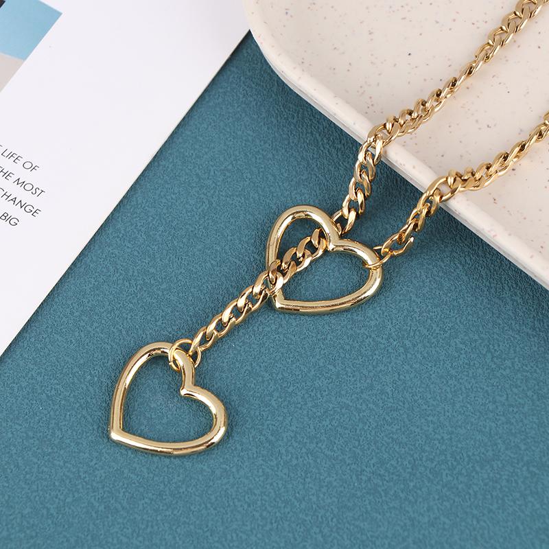 Slip Chain Necklace Rock Stainless Steel Cuban Long Necklace Jewelry Lariat Necklace