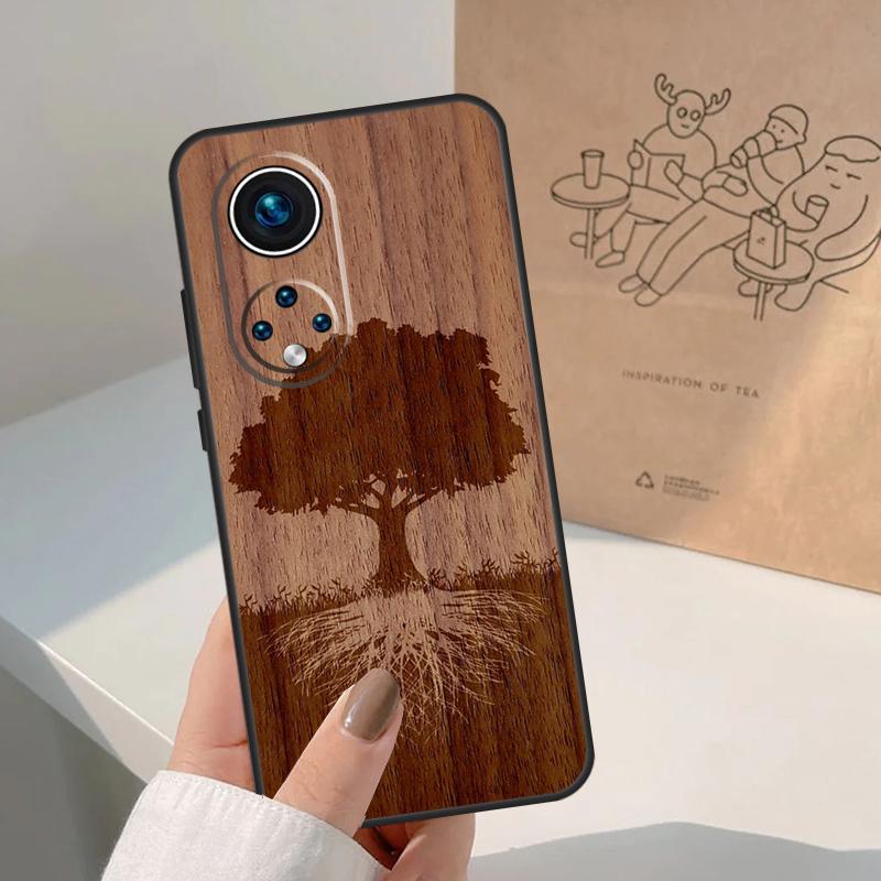 Tree Flower Bamboo Wood For Honor Magic 8 5 6 7 Pro Case For Honor 400 200 Lite 50 70 90 X8c X8b X9a X9b X9c X9d Win