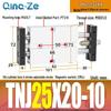 Regulowany skok Dwosiowy cylinder pneumatyczny dwururkowy TNJ TNJ10/16/20/25/32-30-100