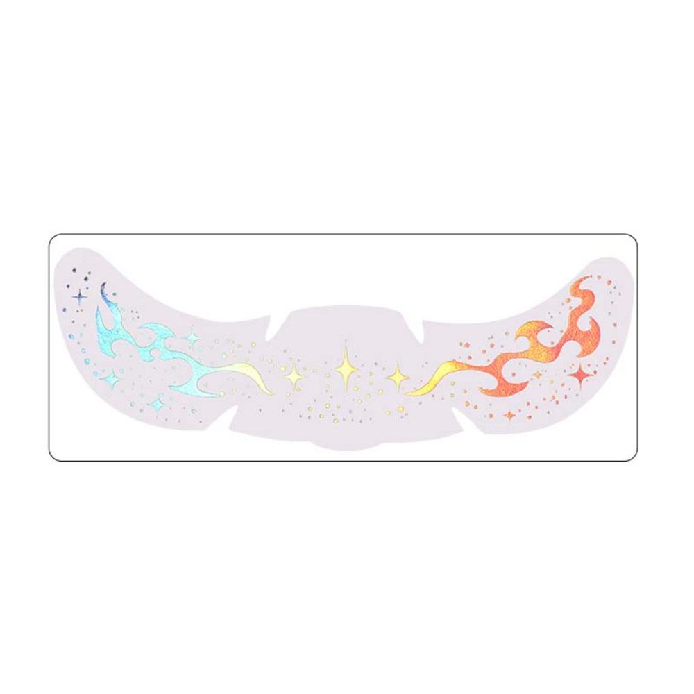 DIY Face Temporary Tattoo Fish Scale Moon Star Face Tattoo Sticker  Women