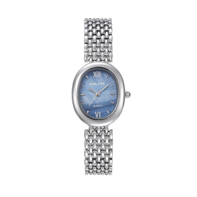 Rare Antique-style Watches Fashion Niche Light Luxury Exquisite Women's Quartz High-grade Diamond Triangle Oval Dial Fashion Watch