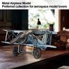 Metal Construction Airplane Model Ornament Vintage Vintage Biplane Decoration  Desktop Decor