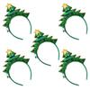 5xChristmas Glowing Hair Band Light Up Head Band Xmas Tree Hairband Creative Flashing Headwear Performances Photo Props