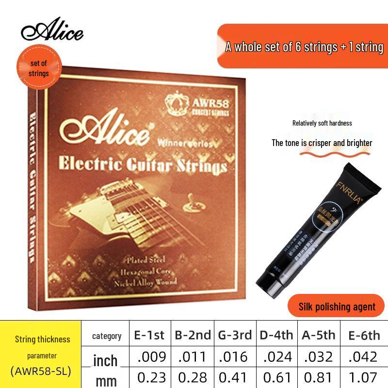 Alice AWR58 King Electric Guitar Strings – Full Set & Singles