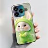 For ZTE Axon 60 Lite / Blade V60 Vita / Nubia V60 Design Case Cute Love Heart Rabbit Casing Black Soft Silicone Protective Cover