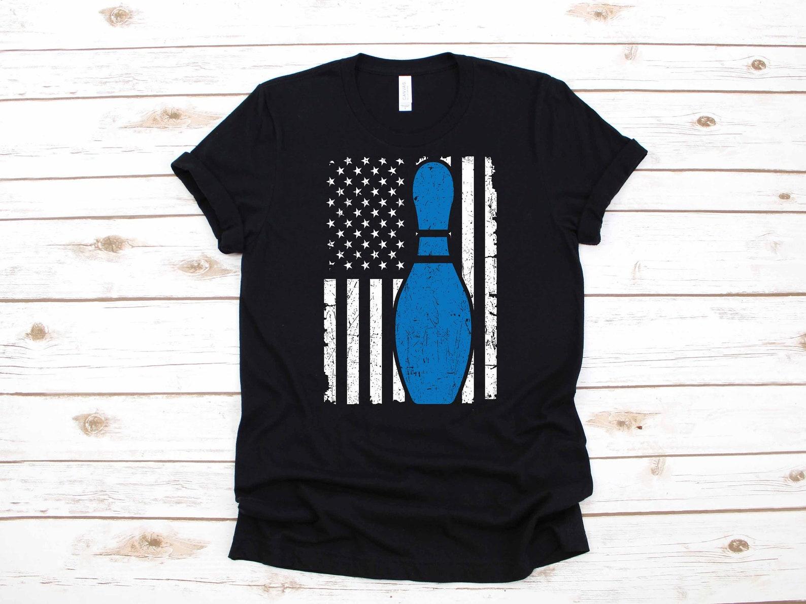 Bowling American Flag USA Apparel Bowler Gift | Bowling League T-Shirt |T-shirt | T-shirt | T-shirt | Tank Top S