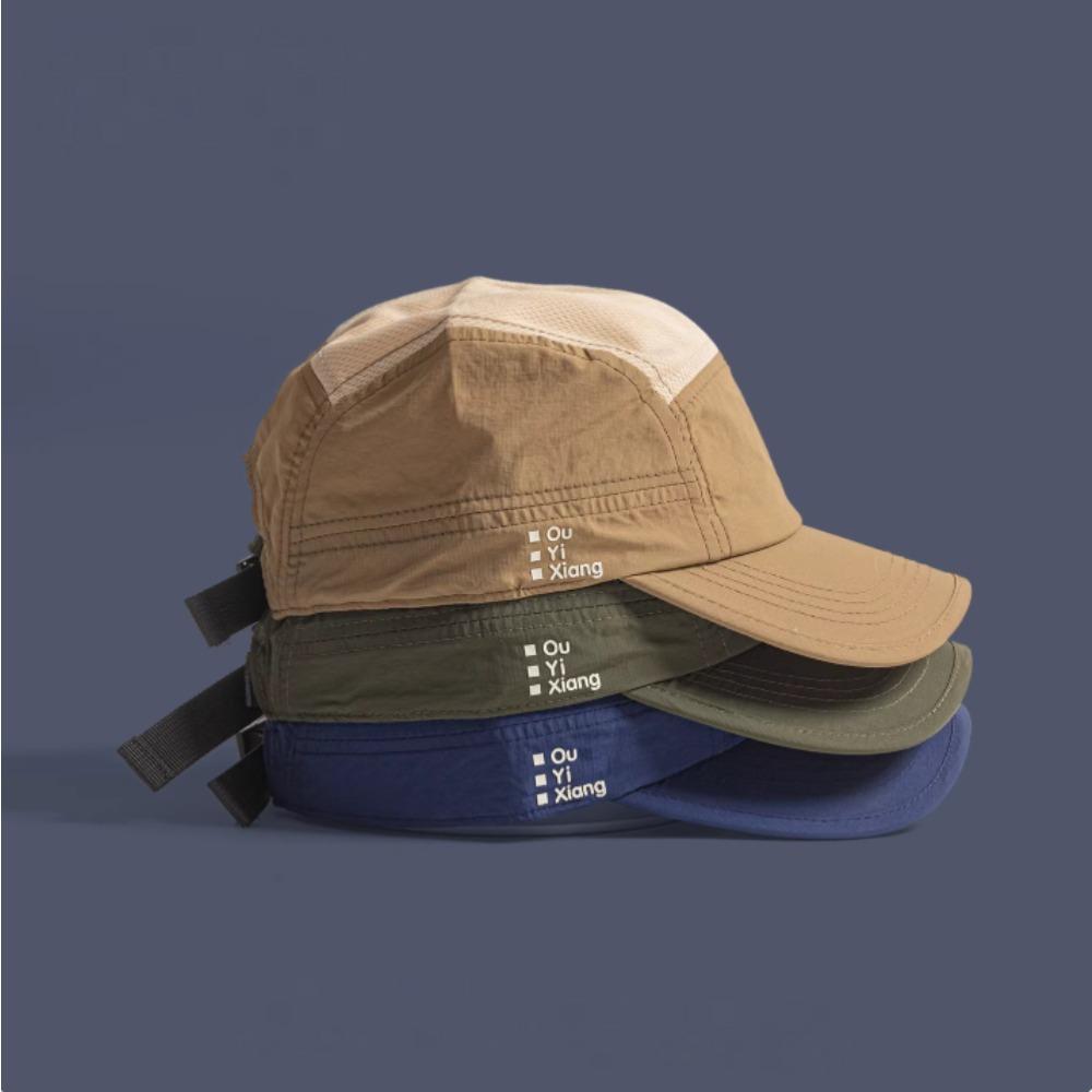 5 Panel Nylon Mesh Baseball Cap for Men Women, Embroidery Letter Vintage, Ideal for Outdoor Lightweight Fashion Adjustable Hat