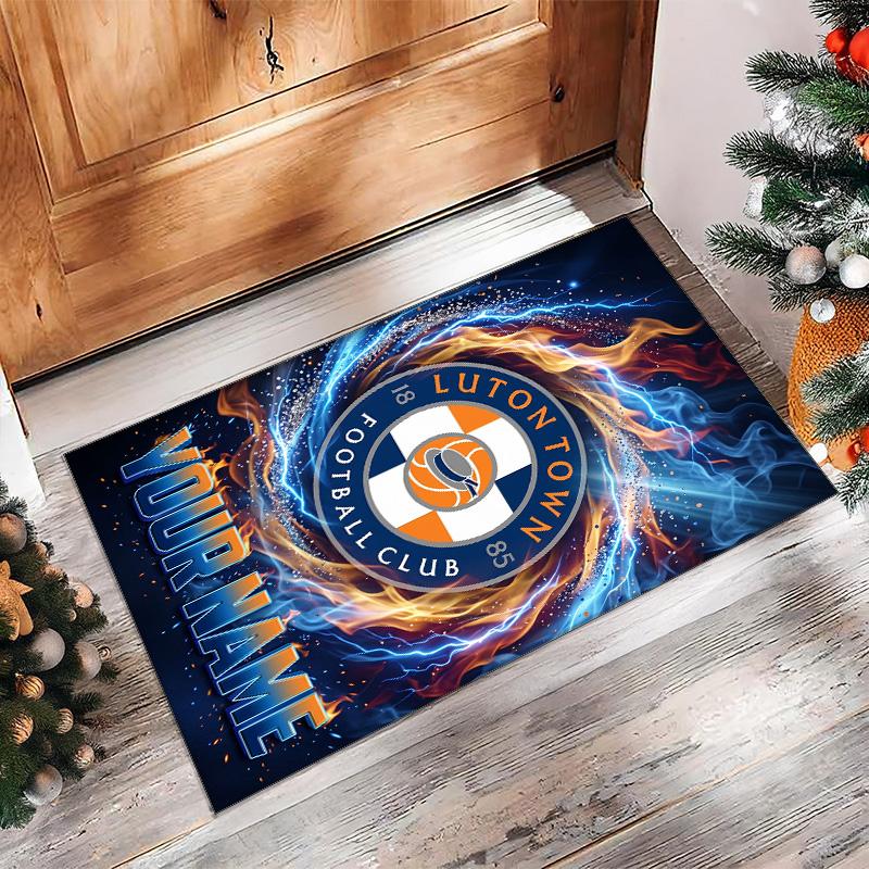 Luton Town Printed Crystal Velvet Rug Non‑Slip Crystal Velvet Carpet For Sofa Bedroom Indoor Home Decoration