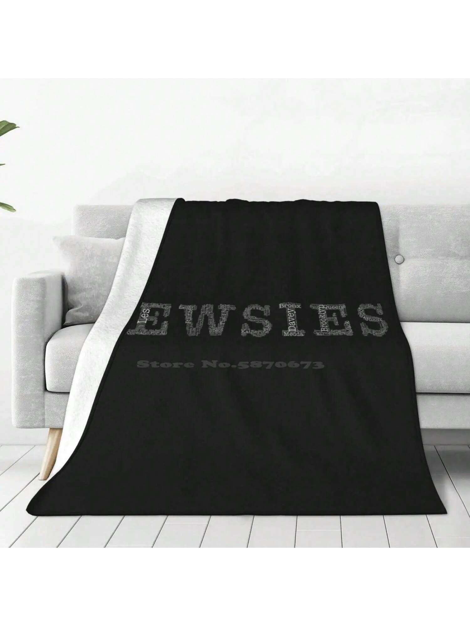 

Newsies Logo Word Art White Font On Black Style Funny Fashion Soft Blanket News Jumping Jack Davey Crutchie Les Scabs 75X95CM сірий колір