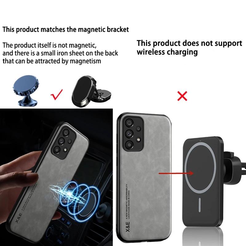 Luxusní kožené pouzdro pro Samsung Galaxy A55 5G A35 A15 A25 A54 A34 A14 A52 A12 A51 A53 A13 A33 nárazuvzdorné magnetické silikonové pouzdro