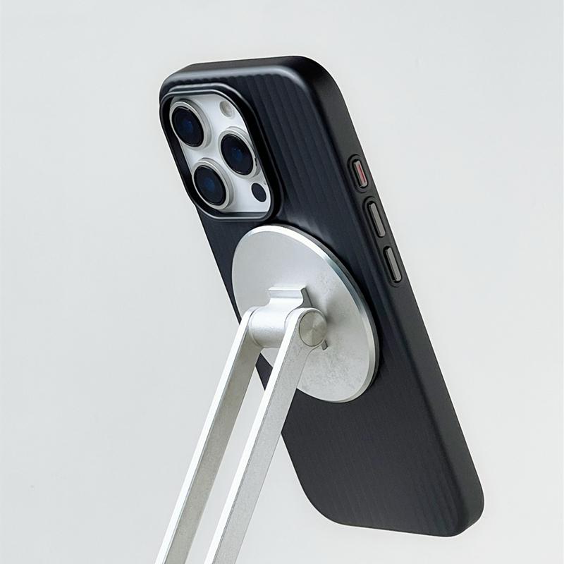 Fashion Plating 3D Luggage Stripes for Magsafe Phone Case for IPhone 17 16 15 14 Pro Max Shockproof Wireless Charge Matte Cover