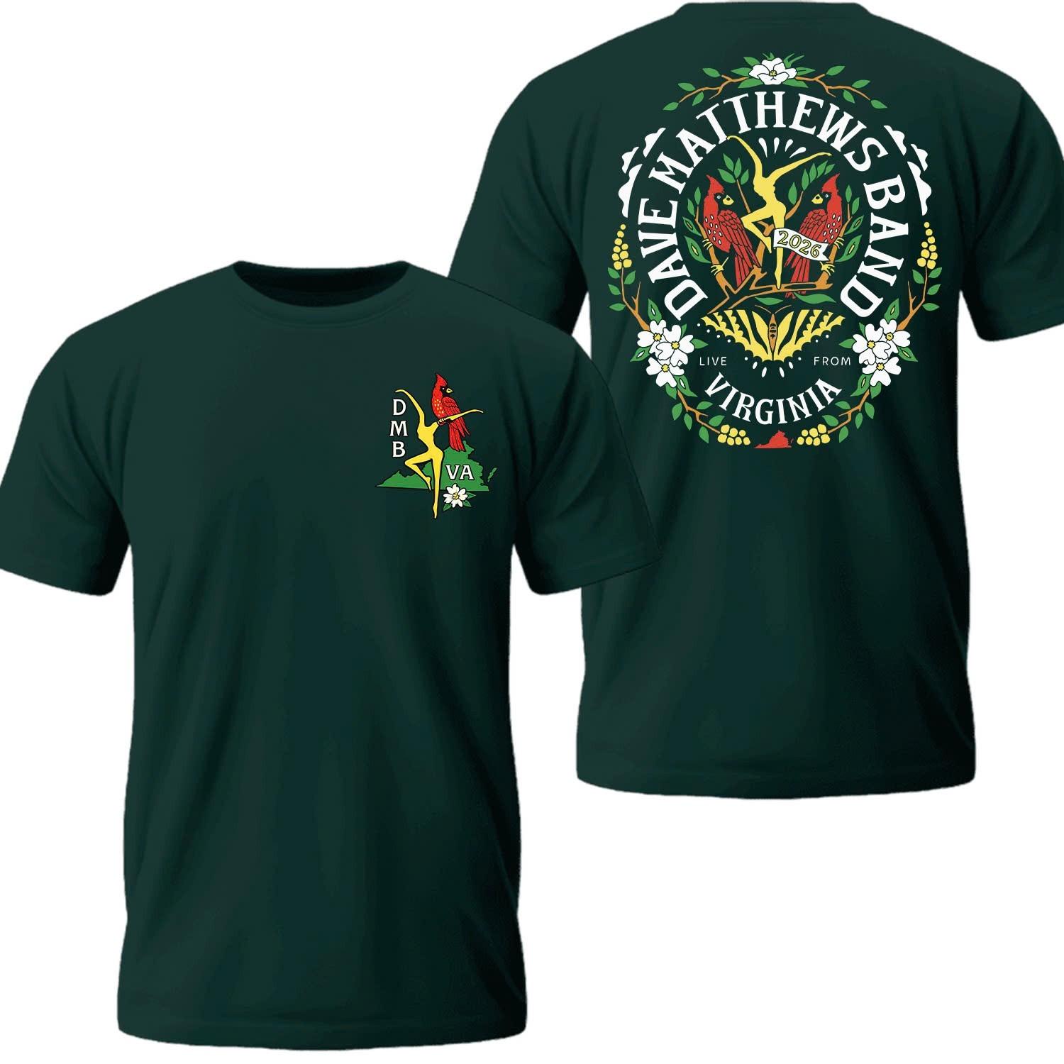 Dave Matthews Band Event Tee Virginia Beach 2026 Two Sided T-Shirt XXXXL