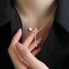 Collana coreana a forma di goccia d'acqua placcata in argento S925: Elegante, retrò, creativa catena clavicola per le donne