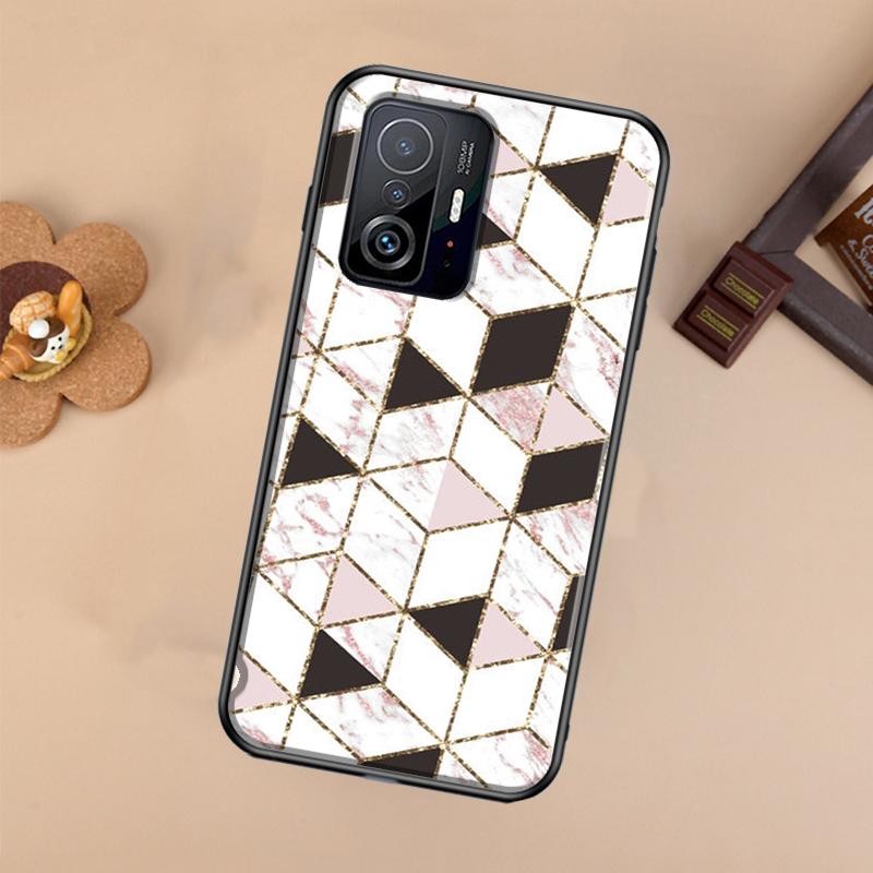 Marble Geometric Case For Xiaomi 14T 11T 12T 13T Pro 13 14 Ultra POCO X7 Pro X3 X5 F3 F5 F6 M6 X6 Pro Cover