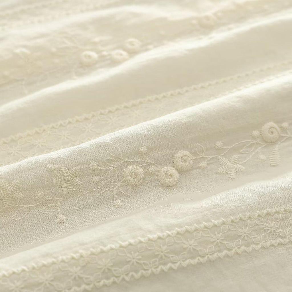 Women's 3D Embroidered Lace Shirt - Spring/Autumn 2026 Collection