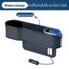 Telescopic Fast Charging Car Charger & Seat Gap Storage Box with Wireless Charging Receiver