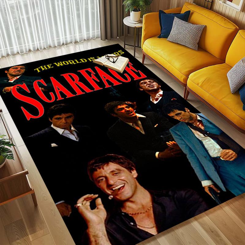 Scarface Saga Living Room Non-Slip Area Rug Soft Carpet for Bedroom Game Playroom Sofa Office Home Decor Doormat Christmas Gift C9211108