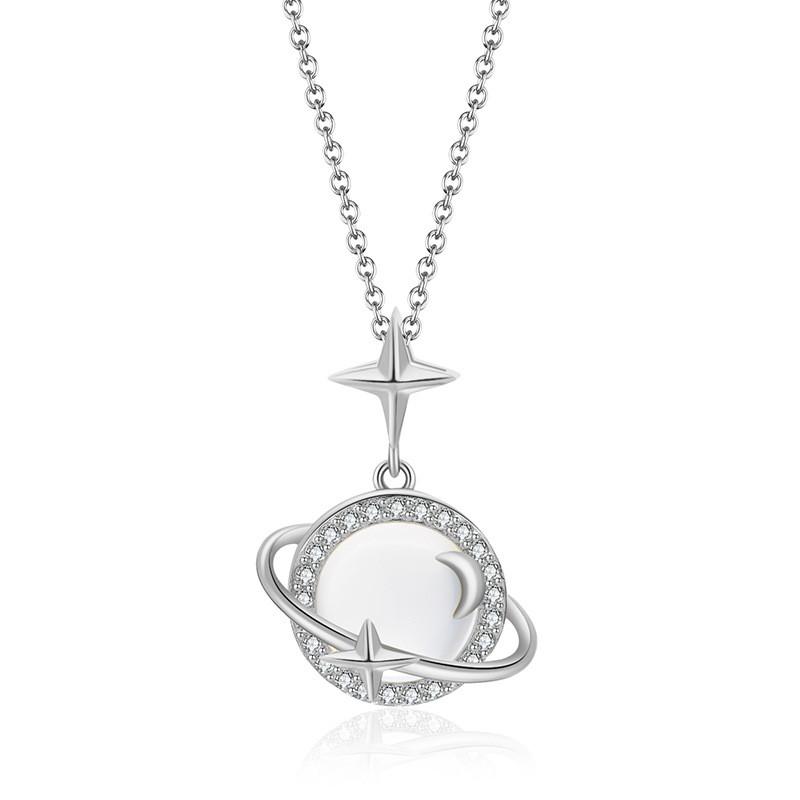 

Titanium Fashionable Simple Steel Lock Chain Pendant Necklace For Women With Unique Style серебряный