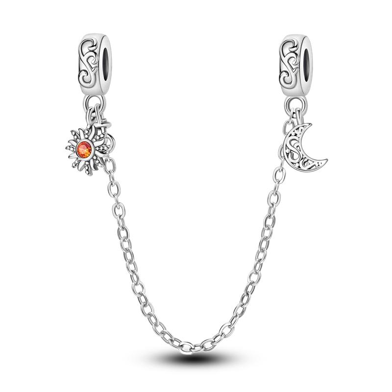 Classic Safety Chain Copper Butterfly Inlaid Zirconium Charms Beads Fit Original Bangle Bracelet Diy Jewelry Gift