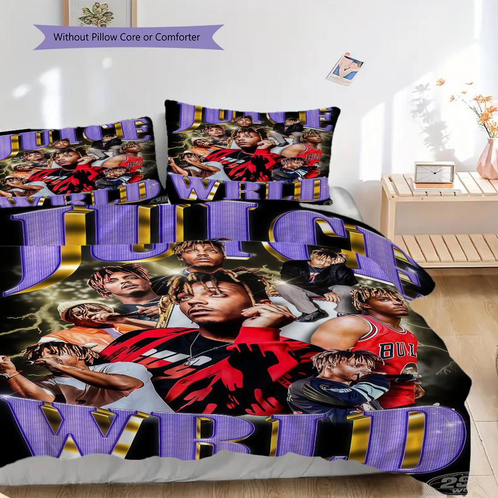Juice Wrld Celebration Life Music Bedding 1 Duvet Cover 2 Pillowcase Without Core Duvet Cover And Pillowcase Christmas Birthday Gift