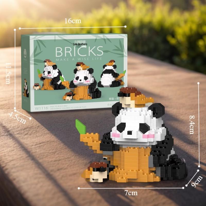 LEGO-Compatible National Treasure Giant Panda Huahua Meng Lan Swing Building Blocks
