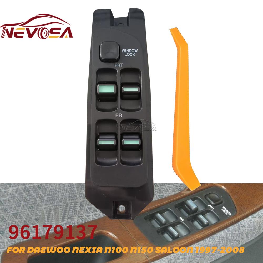 Главный выключатель управления стеклоподъемником с кнопкой из стекла для Daewoo Nexia N100 N150 Седан 1997-2008 96210780 96179136 96179137 96179137