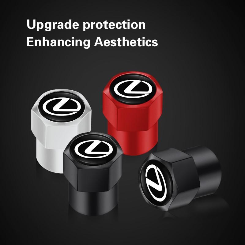 4Pcs Car Metal Wheel Tire Valve Air Stem Cap For Lexus ES300 RX330 RX300 GS300 IS250 IS200 CT200h IS300 NX RX LX GX GS 