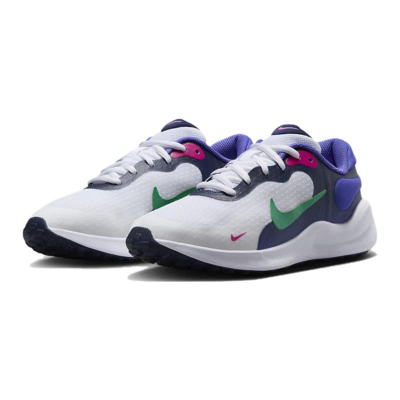Nike Revolution 7 GS 'Midnight Navy Stadium Green' Sneakers FB7689-101