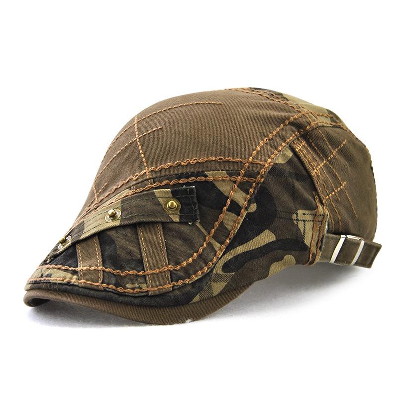 

New Arrival: Camouflage-patterned baseball cap with patch detailing and metal buckle – a trendy, versatile beret-style hat армія зелений колір