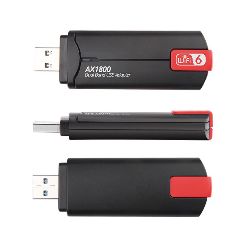 USB3.0 WiFi6 Dvoupásmová 1800M Bezdrátová síťová karta s 5G Vysokorychlostním přijímačem/vysílačem