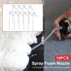 10pcs Spray Foam Nozzle Gap Filling Insulating Foam Tube Replacement DIY Polyurethane Foam Spray Foam Tubes