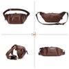 Vera Pelle Borsa da Petto da Uomo Retro Marsupio Monospalla a Tracolla Marsupio da Uomo in Pelle Bovina