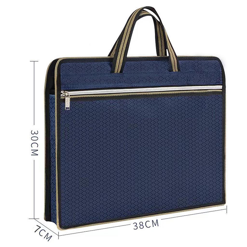 Oxford Cloth Laptop Bag - Large Capacity Handheld Briefcase with Zipper, Thickened for Training & Conferences