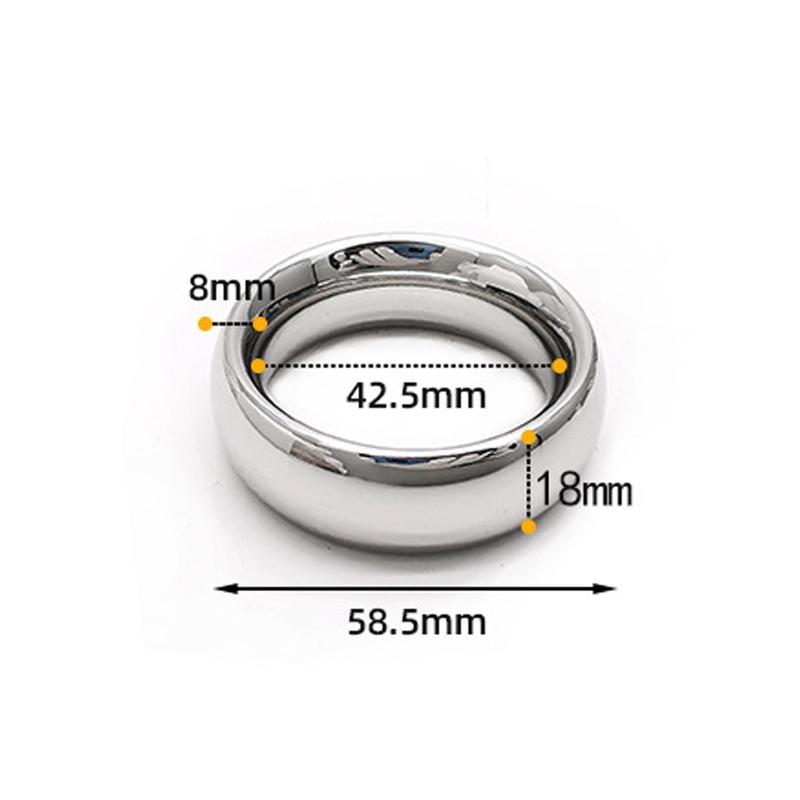 6 Sizes Stainless Steel Penis Ring Stretcher Metal Cock Ring Scrotum Restraint Rings Penis Lock Testicular SM Sex Toys for Men