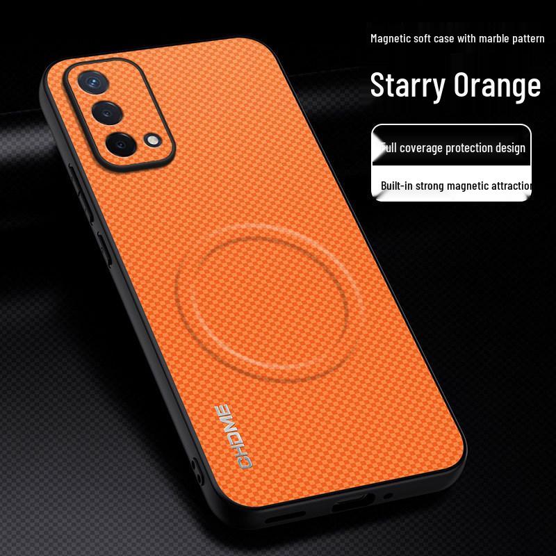 OPPO A74 5G Full Coverage Anti-Drop Phone Case with Magnetic Buckle and Stylish Mark Pattern