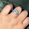 Sparkly Round Stone with Fine Diamond Ring for Valentine's Day, Thanksgiving and Other Holidays